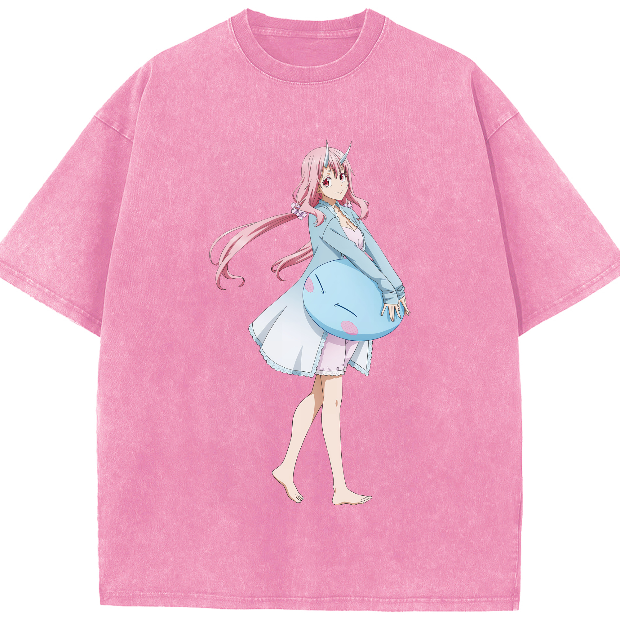 （画像用） 転スラ Regarding Reincarnated to Slime 綿100% ヴィンテージ風 半袖Tシャツ（フロントプリント）